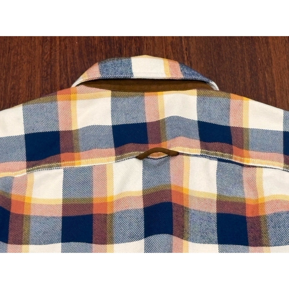 Orvis Mens XL Plaid Flannel Cotton Button-Up Shirt Long Sleeve Classic Pockets - Picture 10 of 12
